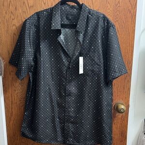 Men's Black Patterned Shirt